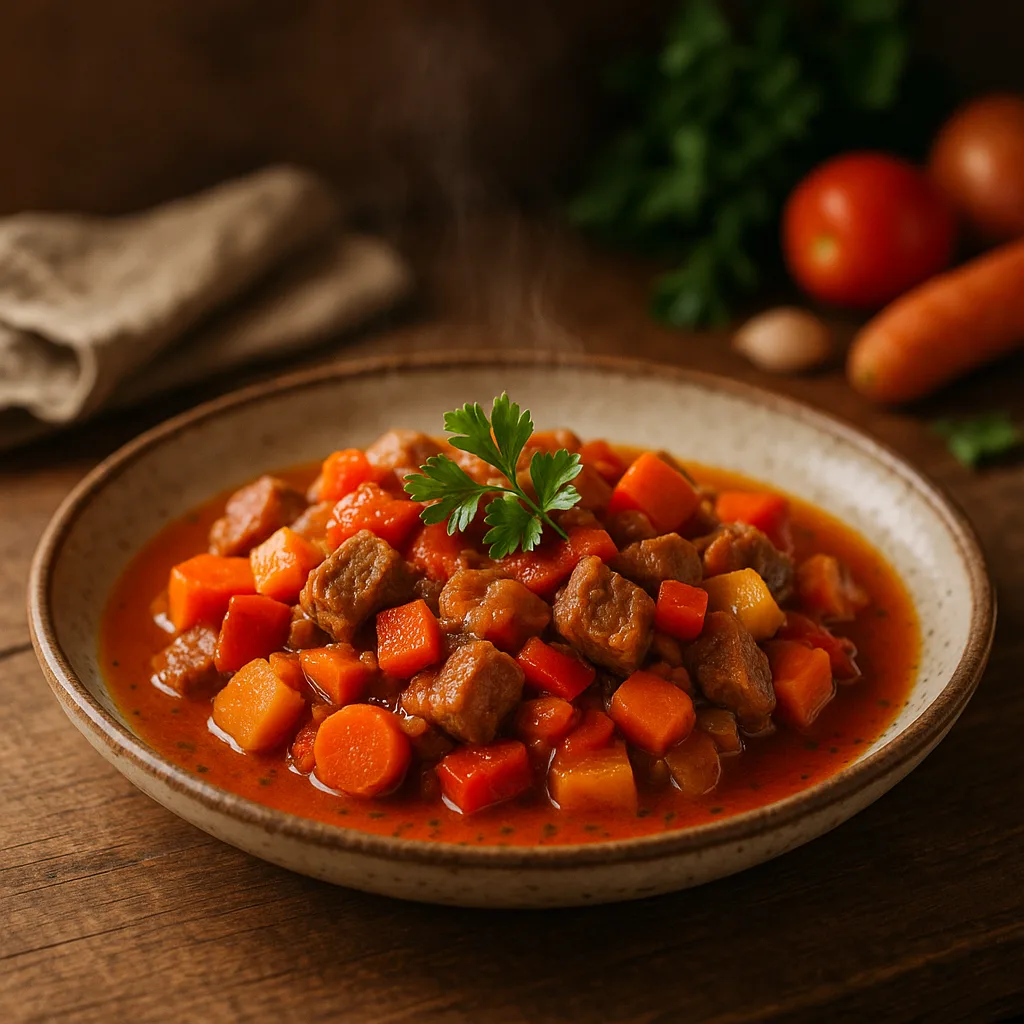 Tochitură ușoară cu carne slabă și legume