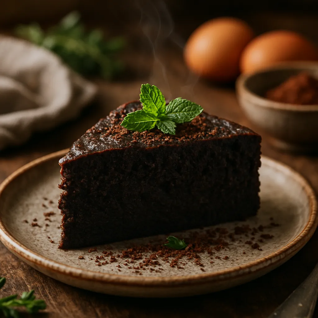 Tort de ciocolată sănătos, umed și intens