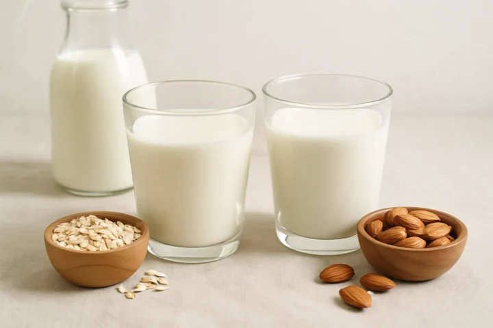 Lapte de vaca vs lapte vegetal: comparatie nutritionala